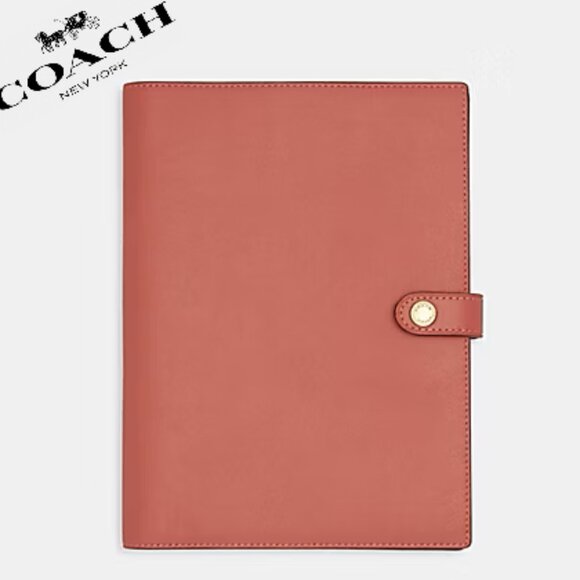 ❤️ Coach NOTEBOOK (COACH CF151) GOLD/TAFFY - Picture 1 of 8
